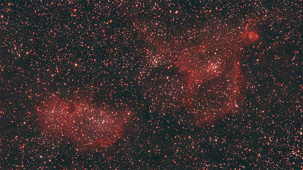 Heart & Soul Nebula - Takumar 200mm - 100x 180s